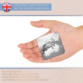 Destination Vinyl ltd Fridge Magnet bw - Cute Frisbee Turtle Funny Animal Pets #40999