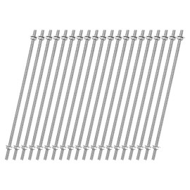 uxcell 20pcs 8/32 Inch M4 Threaded Rods with 40pcs Hex Nuts and Washers 10 Inch 201 Stainless Steel Full Threads Right-Hand Thread for Hangers, U-Bolts, Beaded Garden Stake Rods, Silver