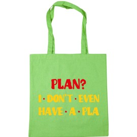Hippowarehouse Plan? I don't even have a pla Tote Shopping Gym Beach Bag 42cm x38cm, 10 litres