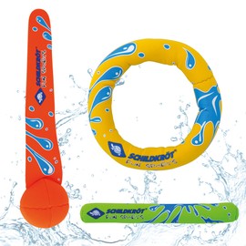 Schildkröt fun sports neoprene diving set (3 pieces: ring, stick, ball), multi-coloured, 970217