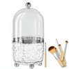 Dust-Proof Makeup Brush Holder,360° Rotating Makeup Organizer,5 Slot Makeup Brushes