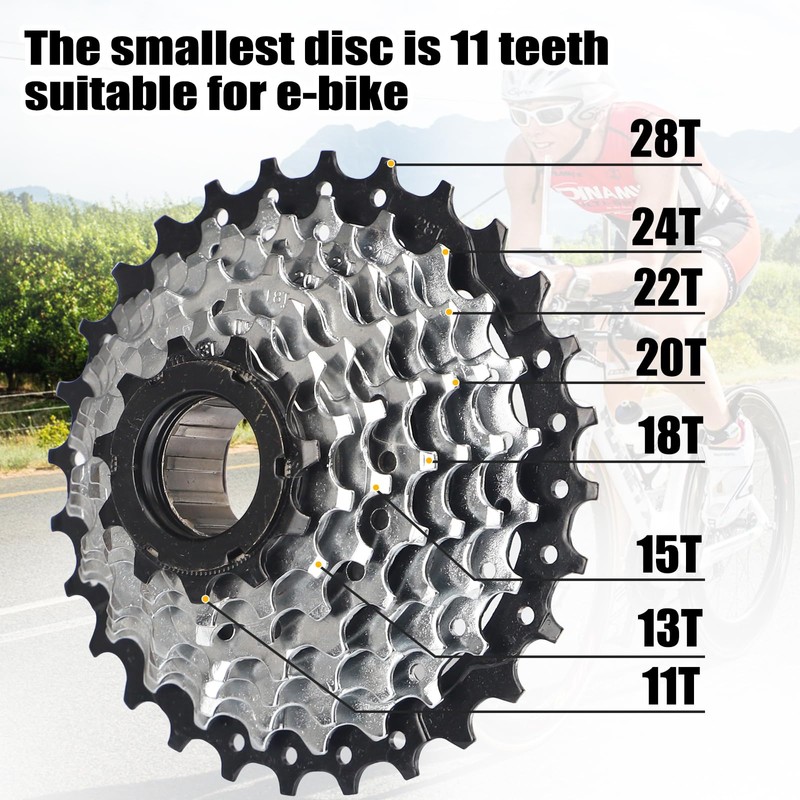 Meghna E-Bike Freewheel 7/8 Gears 11-28 Teeth/11-32 Teeth Screw On