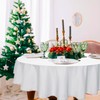 DWCN Table Cloth Round 150cm Wipe Clean Tablecloth White Round