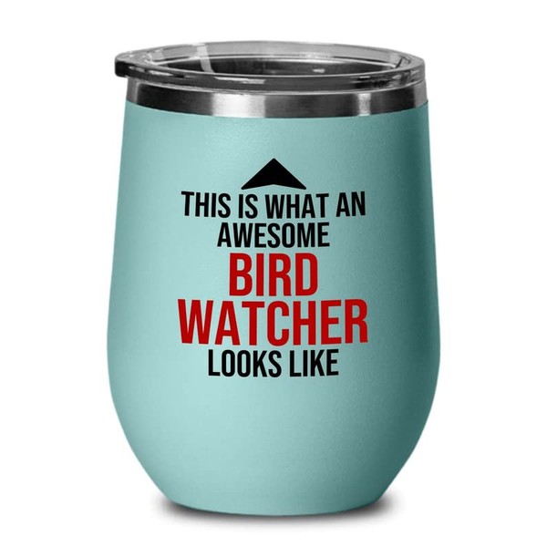 Bird Lover Teal Edition Wine Tumbler 12oz - Awsome Bird