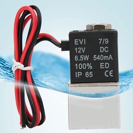 Solenoid Valve DC 12V 1/4 Inch 1/8 Inch 2 Way Electric Solenoid Valve Air Valve for Water Air Oil Aluminium Alloy (1/8 Inch), Default