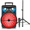 1600 Watts Bluetooth Speaker with Tripod, Wired Microphone & Remote