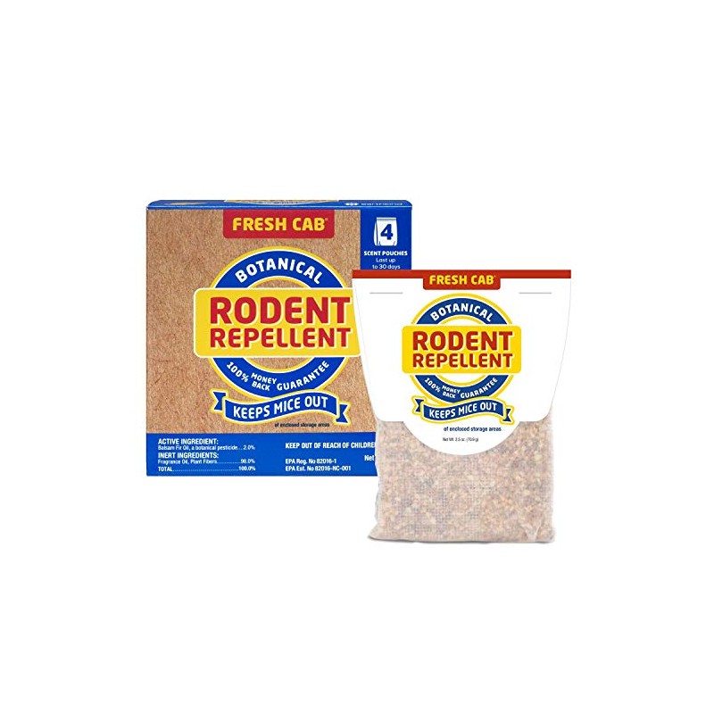 Fresh Cab Botanical Rodent Repellent 5 Scent Pouches - EPA