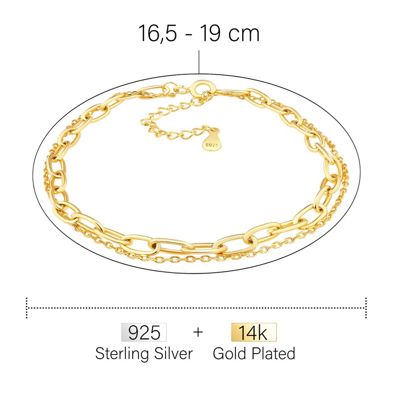 Sofia Milani - Women's Bracelet 925 Silver - Layer Design,