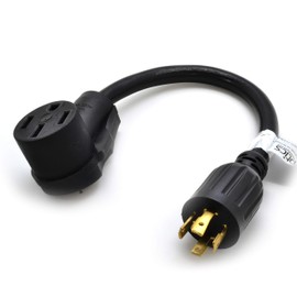 Ceptics GN-CD-17-1.5 Ft 30-Amp Generator Power Cord L14-30 to L14-50 | 4-Prong Locking Plug | 30A to 50A, 125/250V, 1.5 Feet