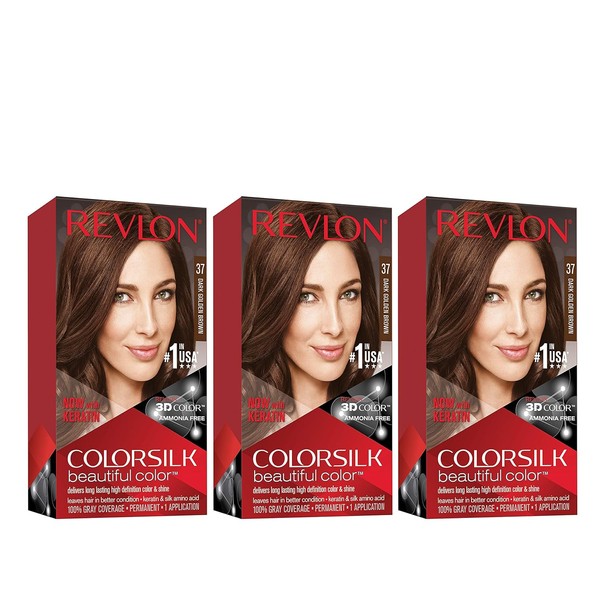 Revlon Permanent Hair Color, Permanent Hair Dye, Colorsilk with 100%