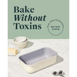 Caraway Non-Stick Ceramic 1 lb Loaf Pan Duo - Naturally Slick Ceramic Coating - Non-Toxic, PTFE & PFOA Free - Perfect for Pound Cakes, Breads, & More - Sage