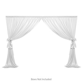 Lann's Linens (Set of 2) Photography Backdrop Curtains, White - 5ft x 7ft Tall Split Background for Wedding, Party or Photo Booth