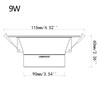 LAMPAOUS 9W LED Downlight, Recessed, Stepless Dimming Ceiling Light (4pcs),