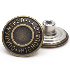 20mm Replacement Jean Tack Buttons No Sew Metal Buttons for Denims, Jeans, Jackets,12 Sets (Bronze),Leather Buttons, Jean Buttons, Metal Buttons