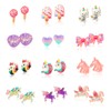 HIFOT Clip Earrings for Girls 12 Pairs Cute Unicorn Clip