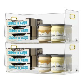 Taysisiter Acrylic Stackable Makeup Organizer, Vanity Makeup Holder Display Case, Cosmetic Storage Bin for Bathroom Countertops, Desk Storage, 2 Packs