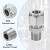 PATIKIL 1/4NPT x 10mm 304 Stainless Steel Compression Tube Fitting,