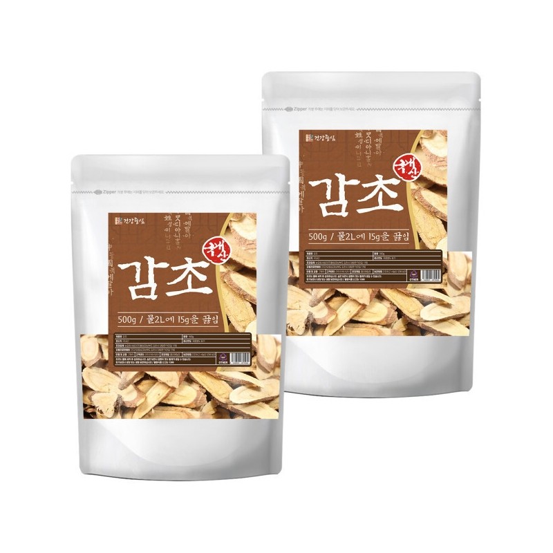 Domestic 500g licorice, 2 licorice tea / 국산 감초 500g