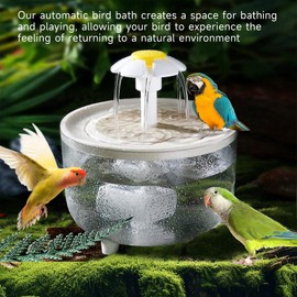 LUPAPA Bird Bathtub for Indoor Birds, Parrot Shower, Automatic Bathtub for Birds, Suitable for Parrots, Lovebirds, Pachyderms Small and Medium Sized Pet Birds