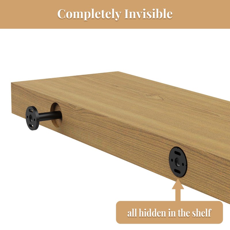 6pcs Wall Shelf Brackets Heavy Duty Floating Shelf Bracket Hidden,Invisible