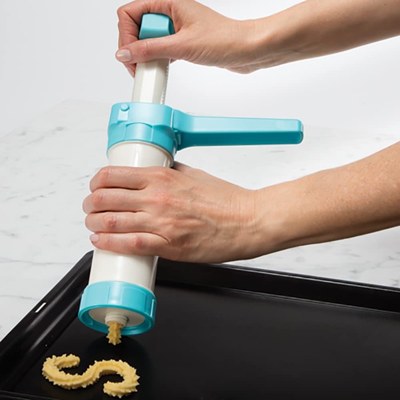 Hutzler 23pc Easy Action Cookie Press and Food Decorator Set