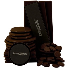 Super Sliders Assorted Reusable Sliders & Self-Stick Felt Furniture Pads for Effortless Moving and Protection of Hardwood, Laminate, and Tile Surfaces, Brown (52)