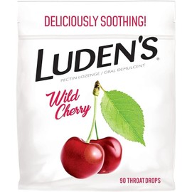 Ludens Throat Drops, Wild Cherry, 90 Drops 90 Count (Pack of 1) Cough Drops