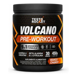 Pre Entreno Testo Rocket Volcano con Creatina y Citrulina para Hombre Sabor Mango Chamoy