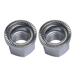 WELWIK 2PCS Bicycle Hub Nuts Bicycle Hub Screws Carbon Steel Flanged Axle Nuts M9 for Front and Rear Bicycle Wheels Mountain Bike Wheel Bolts