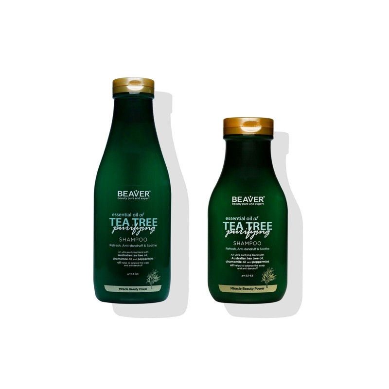 Beaver Tea Tree Shampoo For Oily Hair Flaky Scalp Itching