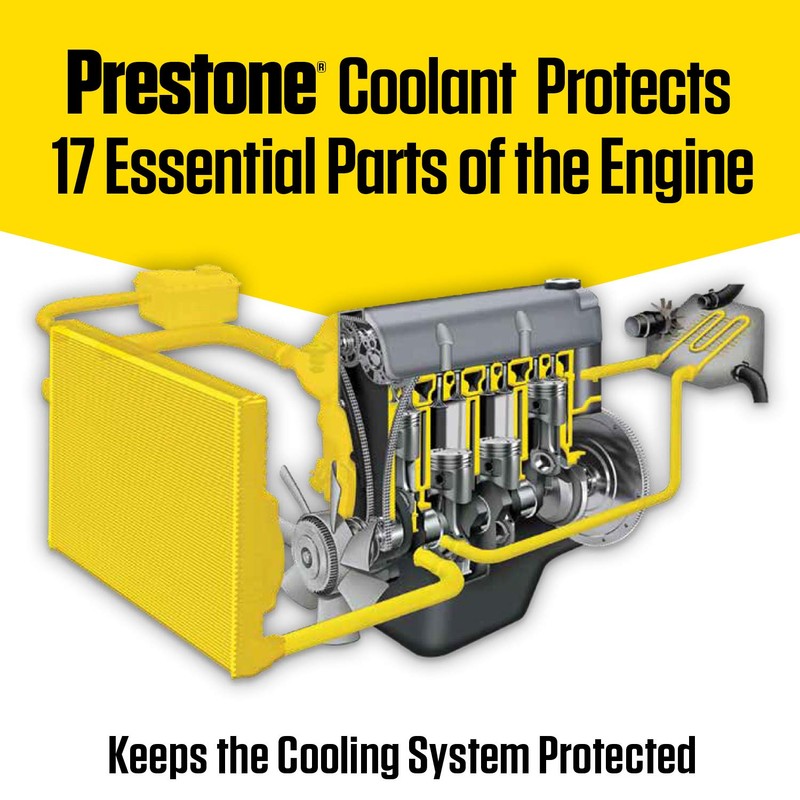 Prestone AF2100-6PK Extended Life 50/50 Antifreeze - 1 Gallon, (Pack