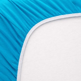 SheetWorld Baby Fitted Pack N Play Playard Sheet 24 x 42 inches, 100% Cotton Jersey Hypoallergenic, Turquoise, Made in USA