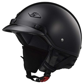 LS2 Helmets Bagger Motorcycle Half Helmet (Gloss Black - Medium)