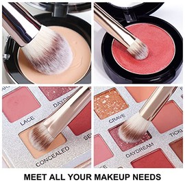 MAANGE-Brochas de Maquillaje 20 Piezas Set de Brochas para Maquillaje Profesionales Brochas Faciales Maquillaje(Champn)                               