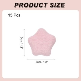 QUARKZMAN Pack of 15 Felt Stars for Crafts, Pink Sewing Pompoms, Handmade Wool Felt Plates, 1.2 Inches for DIY Crafts, Sewing Crafts, Christmas Decoration