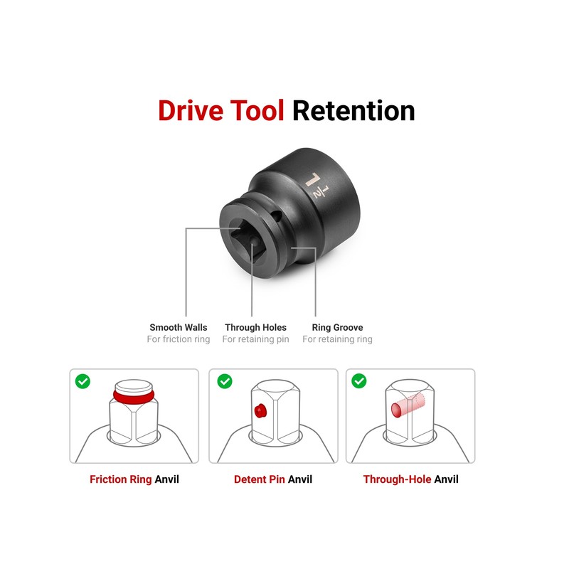 TEKTON 1/4 Inch Drive x 7/16 Inch Shallow 12-Point Impact