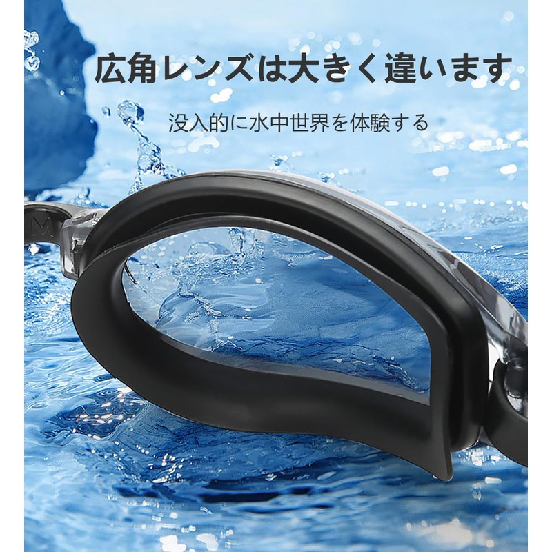 [ALLVD] Swimming Goggles Adjustable Size Fits Men and Women Waterproof