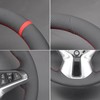 MEWANT Custom Hand Stitched Faux Leather Steering Wheel Cover Compatible