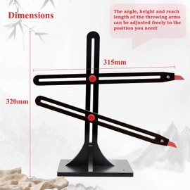 Pottery Throwing Gauge, Adjustable Pottery Measuring Gauge Tool with Swivel Pointers to Make The Same Height and Width for Wheel Thrown Pots