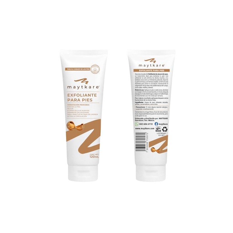 Exfoliante para Pies y Manos, Suavidad, Relajante, Elimina Células Muertas,