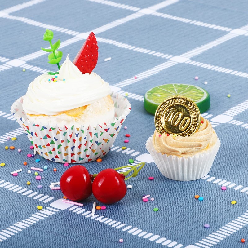 Caperci 500 Count Mini Cupcake Liners White Muffin Liners Greaseproof