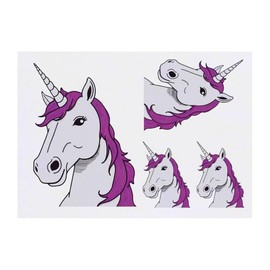 4 x 'Dream Unicorn' Temporary Tattoos - Water Resistant, Skin-Safe, Non-Toxic Transfers, Mixed Sizes (TO00077594)