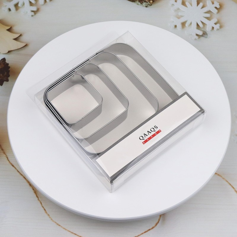 Rounded Square Cookie Cutter Set Large - 5 Inch, 4