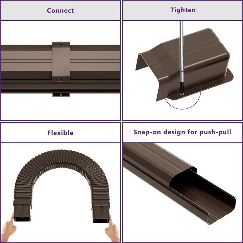 Mxclimate 4in 25ft PVC Line Set Cover Kit for Mini