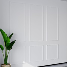 Peel and Stick Wall Panels – Pre-Cut, Paintable DIY Decorative Wall Molding Kit – Modern Interior Wall Panels for Home & Office Décor (6 Frames)