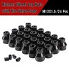 Richeer 12x1.5 ET (Extended) Black Open Ended Lug Nuts for