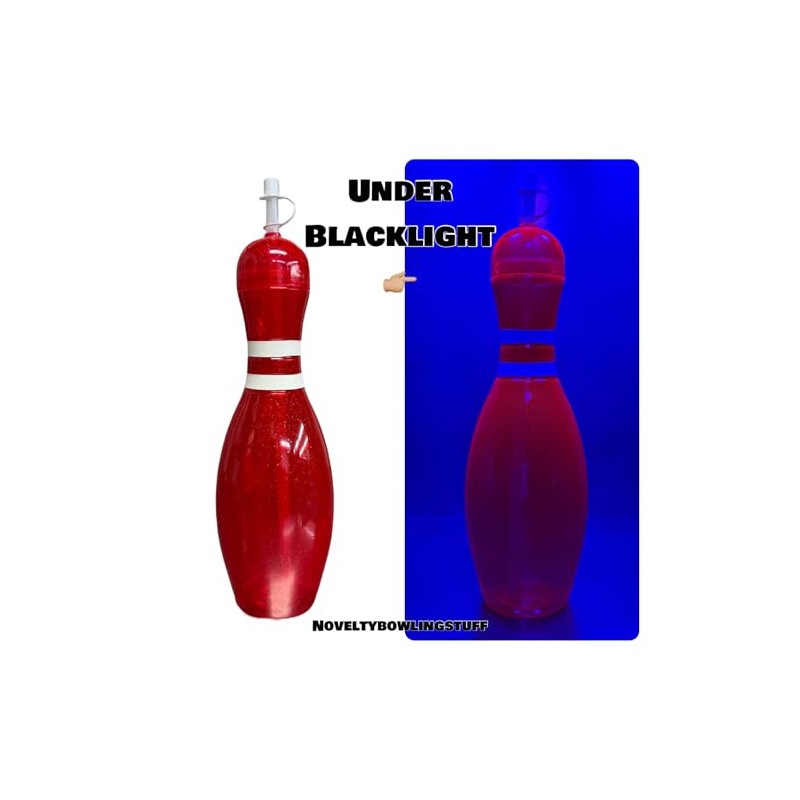 Large Bowling Pin Water Bottle - 32 ounce (Red)