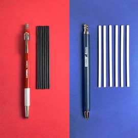 Carmel 4mm Leads for Mechanical Grease Pencil, Pack of 50 Refills (Yellow), Thick Waxy Leads,Soft Greasy Leads for Mechanical China Marker