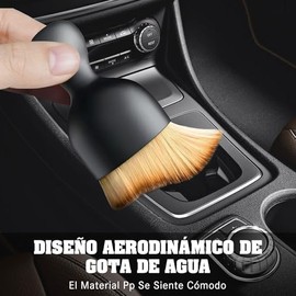 Dallfoll 4PCS Brochas para Detallado Automotriz, Cepillo para Detallar,Cepillo de Coche,Cepillo Suave Interior Automóvil para Tablero,Limpiar Llanta,R