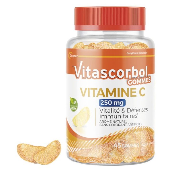 Cooper laboratoire Vitascorbol Gommes Vitamine C 250 mg 45 Gommes